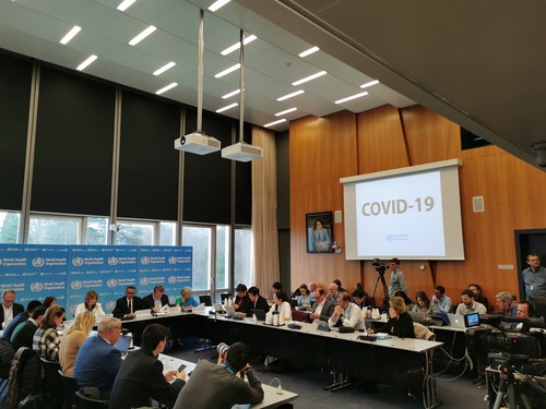 Director-General of the World Health Organization (WHO) Tedros Adhanom Ghebreyesus attends a press conference in Geneva, Switzerland, Feb. 11, 2020. The WHO on Feb. 11 gave the official name for the latest novel coronavirus as being COVID-19, which stands for coronavirus disease starting in 2019. TO GO WITH XINHUA HEADLINES OF MAY 10, 2020 (Xinhua/Chen Junxia)